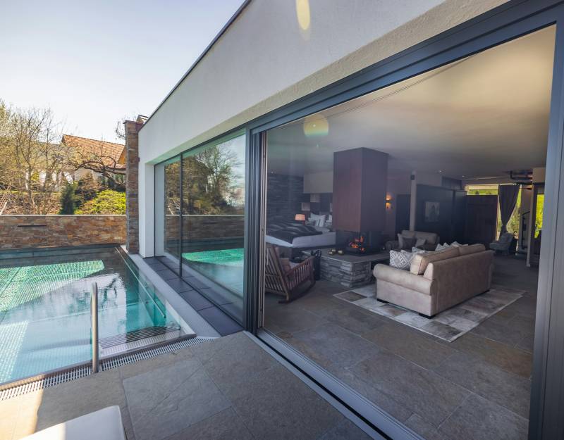 construction maison neuve avec grand salon à annonay par un architecte